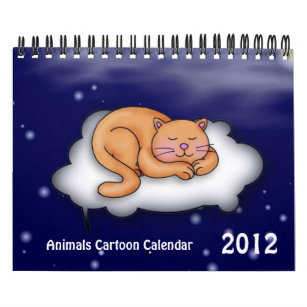 Cartoon de Animais 2012 Calendário