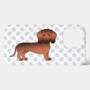 Cartoon de Cabelo Curto Vermelho Cão e patas