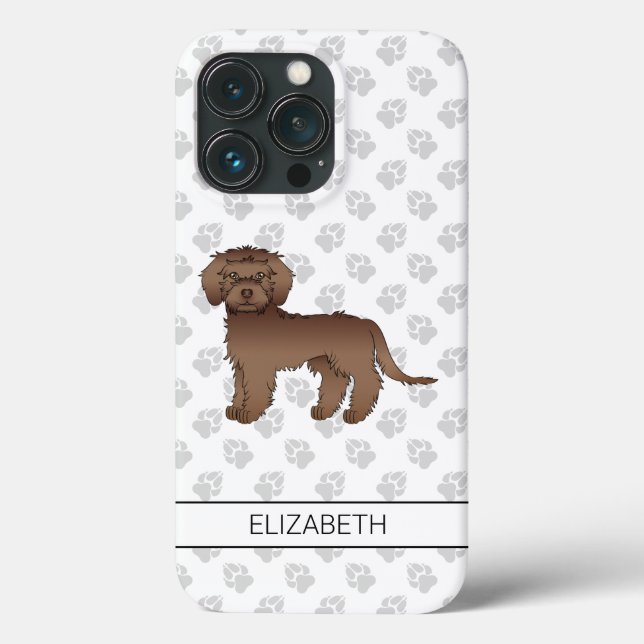 Cartoon de Cachorro Mini Goldendoodle Chocolate &  (Verso)