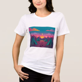 Cartoon de camiseta feminina impressa