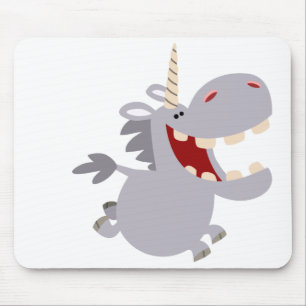 Cartoon de dentes bonitos Unicorn Mousepad
