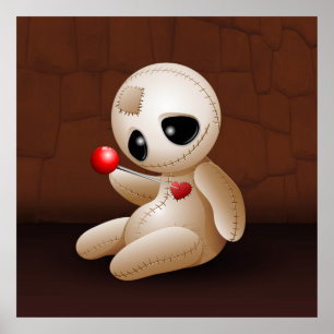 Cartoon de Doll Voodoo em posters de Amor