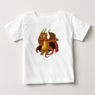 Cartoon de dragão laranja Camiseta bebê