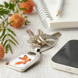 Cartoon de Frota Cura Fox Metal Chaveiro