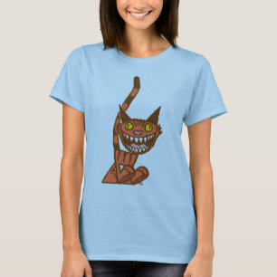 Cartoon de Gatinho Laranja Sorridente Camiseta fem
