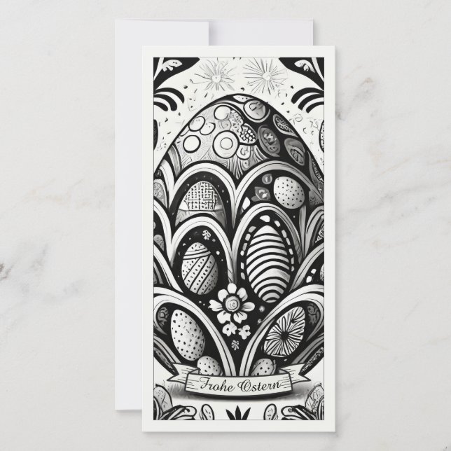 Cartoon de Osterímetro monocromático mit Ostereier (Frente)