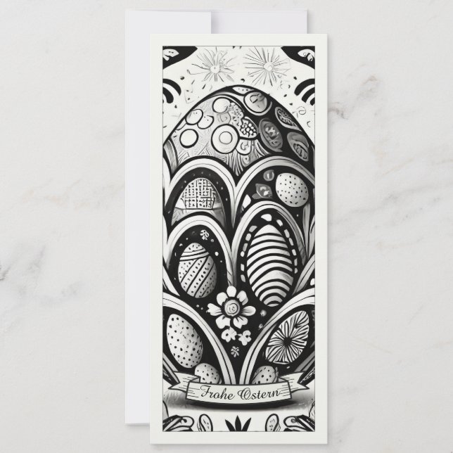 Cartoon de Osterímetro monocromático mit Ostereier (Frente)