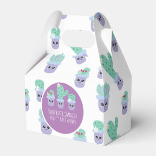 Cartoon de Padrões Cactus Bonitos Obrigado Caixa d