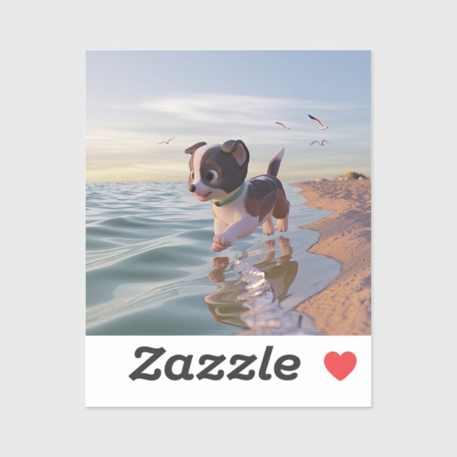 Cartoon de pãozinho tocando no adesivo de praia (Folha)