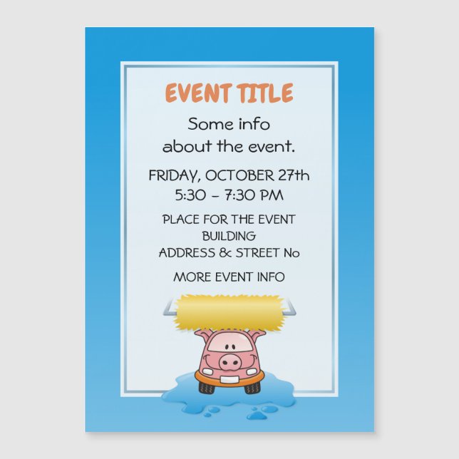 Cartoon de porco de lavagem (Frente)