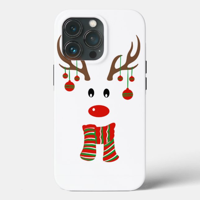 Cartoon de Reindeer de Natal (Verso)
