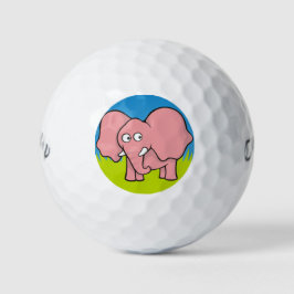 Cartoon elefante rosa