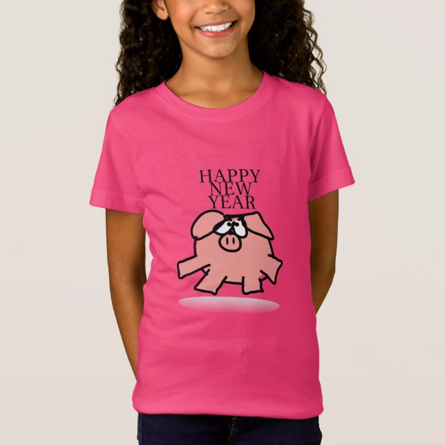 Cartoon Encantado Ano 2019 Camiseta Menina (Frente)