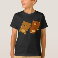 Cartoon Enfeite Bonito Ursos Crianças Camiseta
