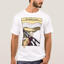 Cartoon engraçado com camiseta de cachorro