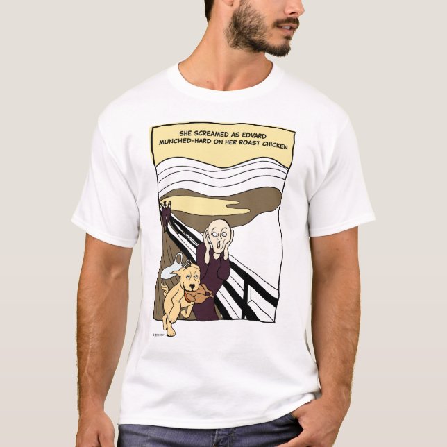 Cartoon engraçado com camiseta de cachorro (Frente)