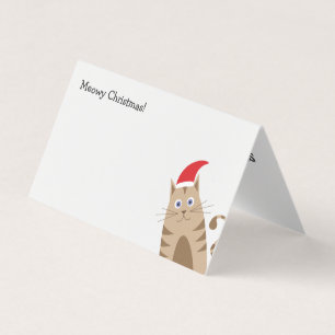 Cartoon engraçado de Natal santa claus cat
