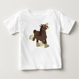 Cartoon Exuberante Bonito Shire Horse Baby T-Shirt