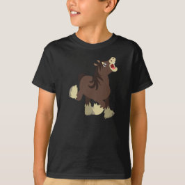 Cartoon Exuberante Bonito Trava Camisetas De Caval