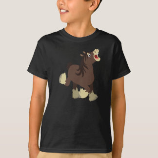 Cartoon Exuberante Bonito Trava Camisetas De Caval