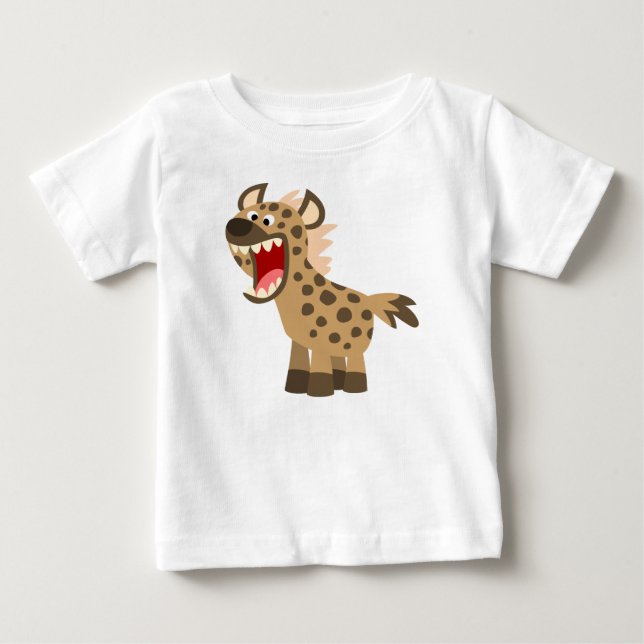 Cartoon Fome Bonito Hyena Baby T-Shirt (Frente)