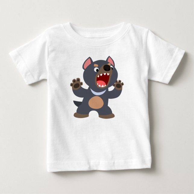 Cartoon Gelado Tasmânia Bebê T-Shirt (Frente)