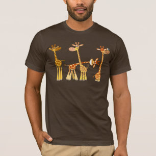 Cartoon Girafas: A camiseta Herd