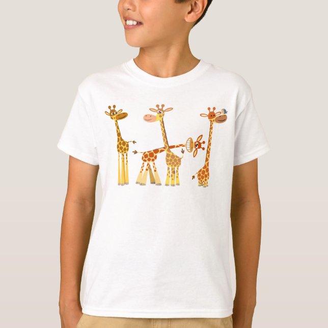 Cartoon Girafas: A t-shirt infantil (Frente)
