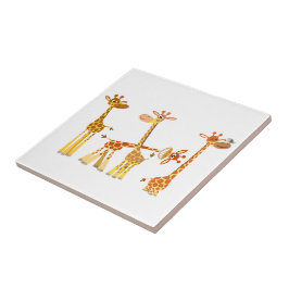 Cartoon Girafas: O Azulejo da Manada