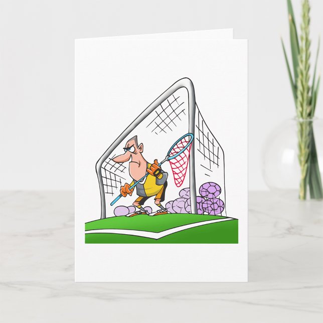 Cartoon Goalkeeper Cartões de saudação (Criador carregado)