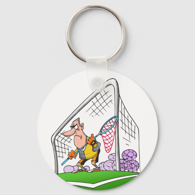 Cartoon Goalkeeper Chaveiro (Frente)