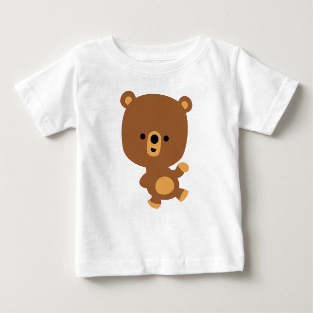 Cartoon 'Good Vibe' Bear Baby T-Shirt (Frente)