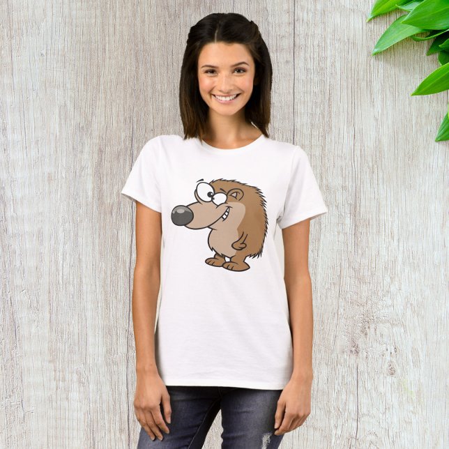 Cartoon Hedgehog Brown Animal T-Shirt (Criador carregado)