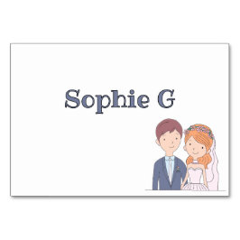 Cartoon-Iike Simples - Cartão de Local de Casament