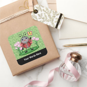 Cartoon Ladybug insetrista autocolante