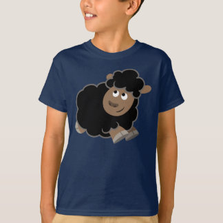 Cartoon Mischievous Bonito Ovelhas Camiseta