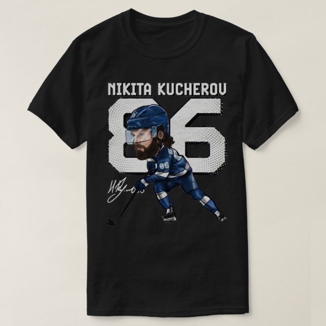 Cartoon Nikita Kucherov Essencial T-Shirt (Frente do Design)