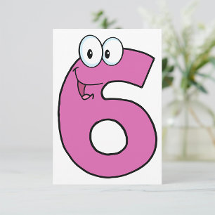 Cartoon Número Seis Convites