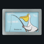 Cartoon pelicano de pesca engraçado<br><div class="desc">Esta design apresenta nossa engraçada pesca pelicana. Muito divertido no oceano!</div>