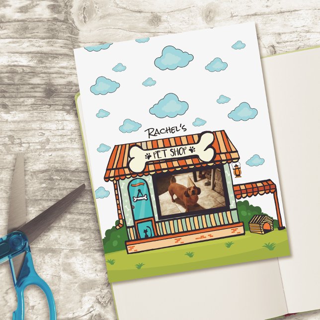 Cartoon Pet Care Personalizado Scrapbook Paper (Criador carregado)