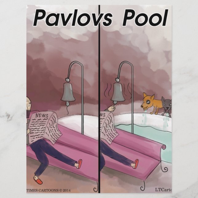 Cartoon Piscina Engraçado de Pavlov (Frente)
