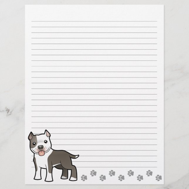 Cartoon Pitbull / American Staffordshire Terrier (Frente)