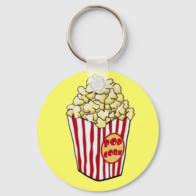 Cartoon Popcorn Chaveiro (Frente)
