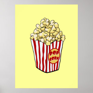 Cartoon Popcorn Impressão