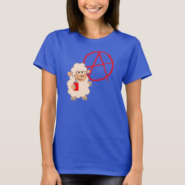 Cartoon Rebelde Bonito Mulheres com T-Shirt (Frente)