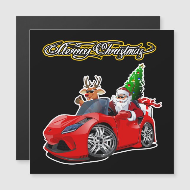 Cartoon saudando cartão de Natal (Frente/Verso)
