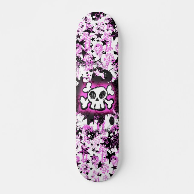 Cartoon Skull Skateboard (Frente)
