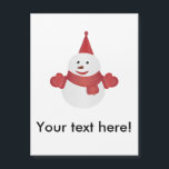 Cartoon Snowman<br><div class="desc">presente de excelente para a família das crianças,  amigos ou mesmo para você mesmo! Você pode personalizar este produto adicionando seu próprio texto,  foto,  etc! Basta clicar no botão "personalizá-lo" para criar o seu produto de tipo! Este design também está disponível em muitos outros produtos.</div>