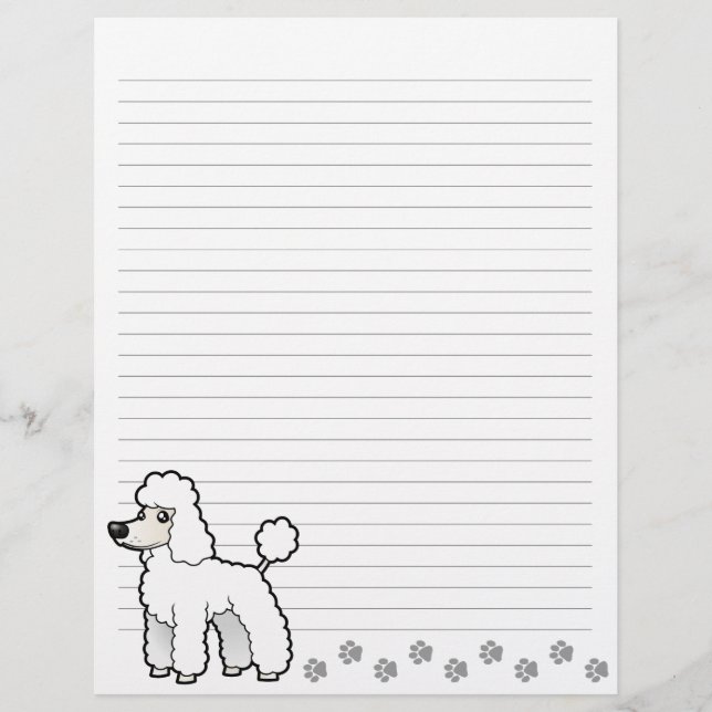 Cartoon Standard/Miniature/Toy Poodle (corte de fi (Frente)