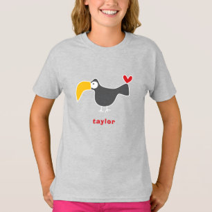 Cartoon Toucan Kid Cute Divertido T-Shirt Personal